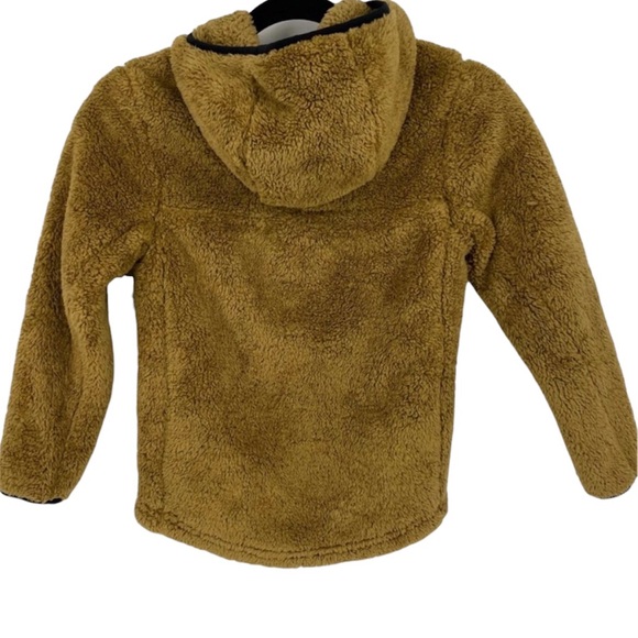 The North Face Campshire Teddy Brown Sherpa Half Zip Hooded Fleece Boys L 14/16 - Picture 9 of 10